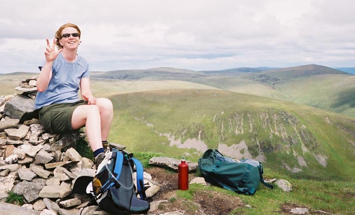 View back down the ridge eastwards to Stob Diamh